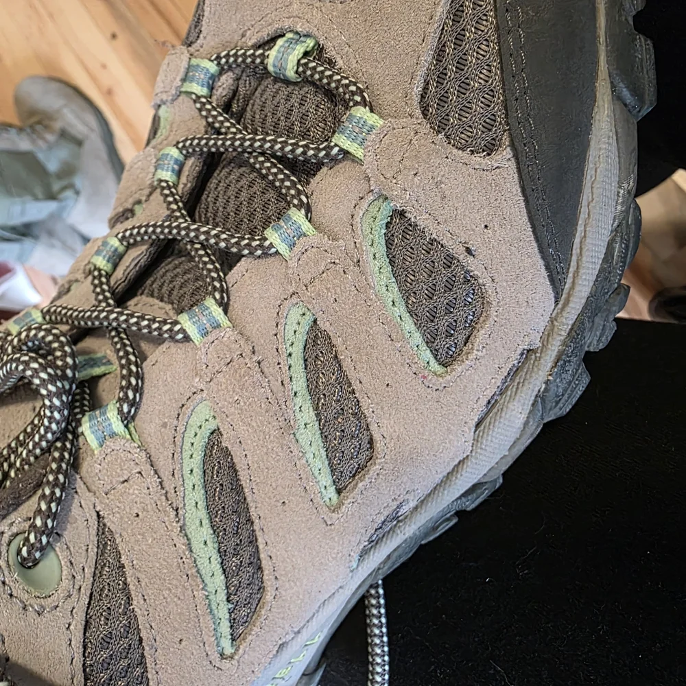 Merrell Gray and Teal Hiking Shoes - Picture 4 of 5